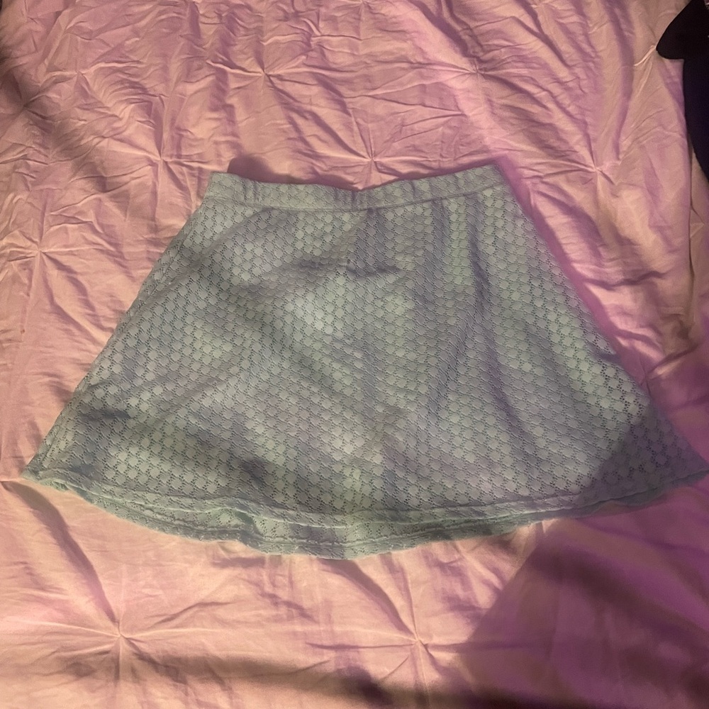 mint green skirt